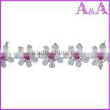 the Lastest Fashion White Color Embroidered Flower Chemical Lace thumbnail-1