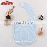 Top Quality Boutique Cute Fancy Plain Blue Cotton Waterproof Baby Bib Manufacturer thumbnail-6