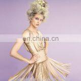 Amigo 2017 Summer Bandage Golden Print Fringe Rayon Spande Sey Women Summer Bandage Dress thumbnail-2