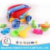 8pcs Wholesale Kids Beach Trailer Set Play Funny Sand Mold Toys