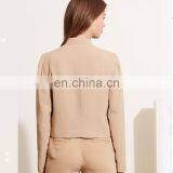 Fancy Stretch Crepe Neutral Classic Moto Jacket thumbnail-6