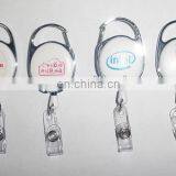 Hot Sale ID Plastic Retractable Badge Holder With Alligator Clip