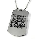 printing steel qr barcode dog tag