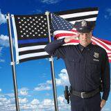 Cheap Flag Factory Wholesale 3x5 Ft Stock Black White Blue Stripes American Flags thumbnail-1