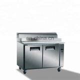 Three Doors Stainless Steel Salad Sandwich Pizza Prep Table thumbnail-2