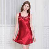 Sexy Nightdress Women's Summer Lace Sleeveless Loose Plus Size Pajamas thumbnail-5