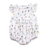Ins 2019 SUMMER Pineapple Fly Sleeved Girls Romper Newborn Baby Girl Romper Jumpsuit 2colors thumbnail-3