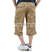 Men's Casual Twill Elastic Cargo Shorts Below Knee Loose Fit Long Shorts thumbnail-2