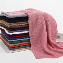 MLS066 Women Muslim Crinkle Hijab Scarf Soft Cotton Long Head Scarves thumbnail-2