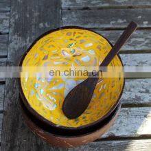 Inlaid Mother Of Pearl Coconut Shell Bowls Wholesale in Bulk Coconut Bowl Made in Vietnam thumbnail-3