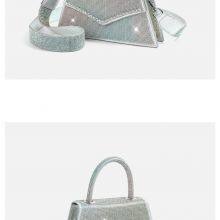 Women's Bag With Rhinestone Fashion Design Bling Handbag thumbnail-5