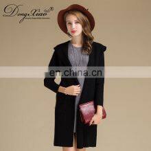 High Quality 100% Cashmere Knitted Coat Long Hooded Cardigan With Casual Style Solid Pattern for Winter Season thumbnail-2