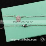 2015 New Fashion Rhodium Plated Necklace With a Rose Shape Pendant thumbnail-3