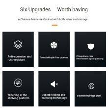 Fábrica china de venta al por mayor. Armario de hierbas de construcción totalmente de acero, de 1200 mm de ancho, que ahorra espacio. Tiene 21 cajones con divisiones para clínicas y farmacias. thumbnail-5