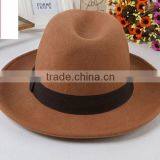 Wholesale Sakkas Grant Western Style Short Brim Wool Fedora Hat Fashionable Europen Vintage Style Mens Wool Felt Fedora Hat thumbnail-3