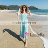 2016 Long Chiffon Beach Fashion Dress, Spaghetti Strap African Style Women Dress