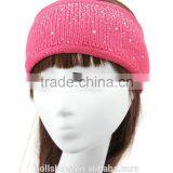 Wholesale Fashion Wool Knitted Lady Headband Rhinestone Crochet Women Hairband Quality Choice thumbnail-2