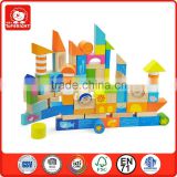 Wooden games environmental safty building block 100 pieces block by wood material