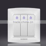 2015Nice Design 3 Gang 1 Way Electric Wall Switch/LED Electric Switch