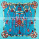 2016 Big Size Silk Square Scarf Women Headscarf Digital Roll Print Silk Satin Scarves Turkish Square Scarf Wholesale thumbnail-5