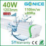 Dimmable IP65 Waterproof Led Tubes 1200mm 40W With 5 Years Warranty, Outdoor Advertisement Ip65 Led Tri-proof Light
