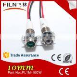 Fast Delivery 10mm Diameter Metal 12V Green Light Led 220v Signal Lamp With Wire thumbnail-3