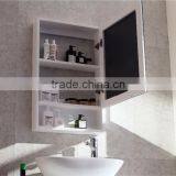 Tile Small Multi-Layer Solid Wood Bathroom Mirror Vanity Cabinet thumbnail-3