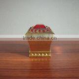 Shiny Gold Metal Perfume Cap With Rectangle Shape thumbnail-1