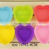 2014 hot selling high quality heart shaped funny shaped silicone cake mould