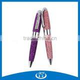 Beautiful PU Glitter Leather Twist Metal Short Pen For Girls thumbnail-1