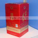 Cardboard Wine Box Red Printed Paper Box for Wine Package