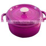 Cast Iron Round Red Enamel Casserole thumbnail-3