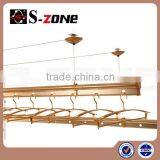 Aluminum Alloy Hanging Clothes Drying Rack Manual Cloth Rack for Ceiling Mounted thumbnail-2