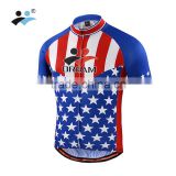 USA star Polyester Custom Cycling Shortsleeve Jersey no minimum