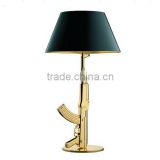 Brand New Classic Designer AK47 Gun Table Lamp Gold Or Chrome Finish For Choice