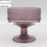 Press Unique Drinking Ware/cheap Wine Goblet, Ice-cream Bowl, Tumbler in Colored Glass With Raindrop Designs Emboss thumbnail-5