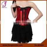 401002 Woman Satin Overbust Steel Boned White Orchard Corset thumbnail-5