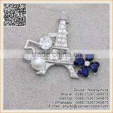 Crystal White Gradient Purple Morning Glory Brooch Rose Gold Flower Pin thumbnail-5