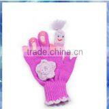 100% Acrylic Ballerina Knit Child Hat Scarf Gloves Set thumbnail-6