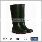 low price china hotsale deep green rubber rain boot