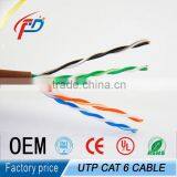 550MHZ BLUE PLENUM CABLE CAT6 Solid 23AWG Bare Copper CMP 1000ft