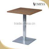 Wholesale Cheap Western Table Stainless Steel Base Fast Food Restaurant Dining Table