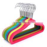 Candy Color Cute Velvet Flocked Clothes Coats Hanger for Kids, Baby thumbnail-1