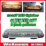 DC12V-24V 44 LED 44W Magnets Emergency Strobe Lightbar Amber/Blue ,8 Flash Way LED Warning Light thumbnail-2