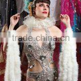 Gold Supplier CHINAZP Bulk Sale Loose 30g Weight Cheap Dyed White and Red Mix Turkey Marabou Feathers Boas for Decoration thumbnail-5