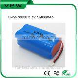 High Power Rechargeable 18650 3.6V 10400mAh Li-ion Battery Cell for Electronic Machine thumbnail-2