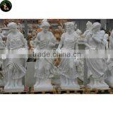 Hand Carved White Marble Four Seasons Statue thumbnail-1