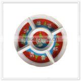 LFGB Standard Round Shape Two Divided Plate, Melamine Baby Use Custom Chip and Dip thumbnail-4