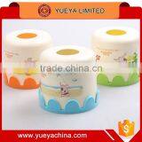 Household Round Tissue Box Container With Lace Decor thumbnail-2
