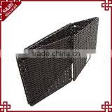 Wholesales Washable PE Rattan Plastic Folding Basket for Supermarket Fruit Vegetable Storage thumbnail-1